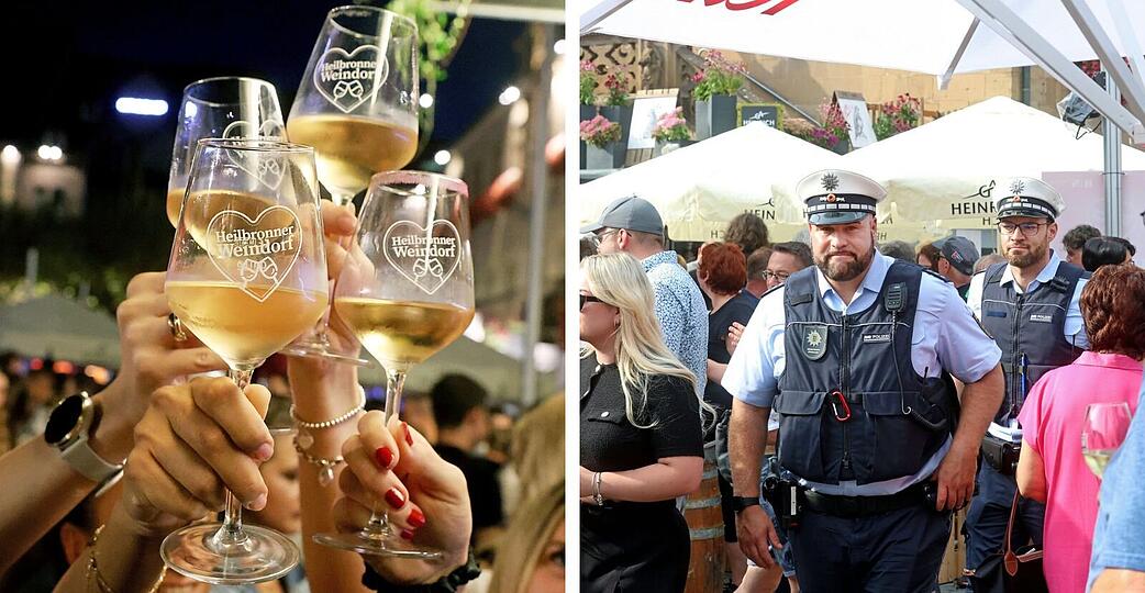 Die Polizei zieht eine Bilanz von den Einsätzen auf dem Heilbronner Weindorf. Die Polizei zieht eine Bilanz von den Einsätzen auf dem Heilbronner Weindorf.