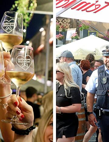 Die Polizei zieht eine Bilanz von den Einsätzen auf dem Heilbronner Weindorf. Die Polizei zieht eine Bilanz von den Einsätzen auf dem Heilbronner Weindorf.
