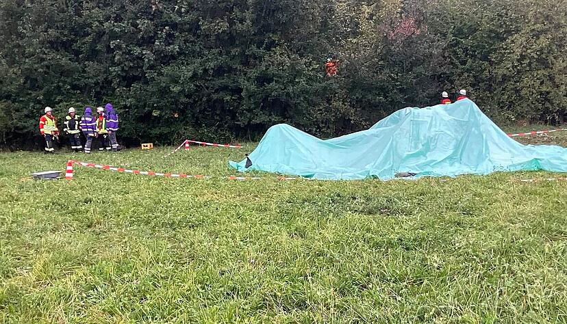 Die Absturzstelle bei Ingelfingen-Hermuthausen. Die Absturzstelle bei Ingelfingen-Hermuthausen.