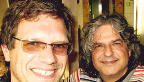 Alexander Feil und Uwe Speckle beim Plausch im Heilbronner Café.