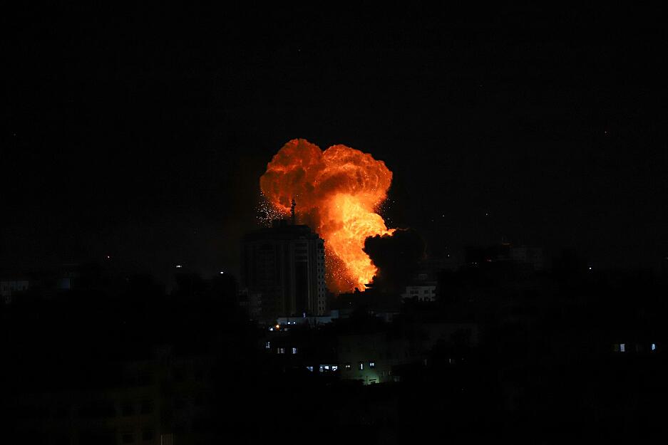Israelischer Luftangriff auf Gaza-Stadt.