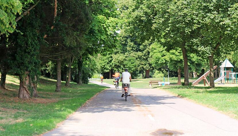 Der Radweg am Neckar f&uuml;hrt durch park&auml;hnliches Gel&auml;nde. Viele Sitzgelegenheiten laden zum Verweilen ein. Die jetzt abgegebene Absichtserkl&auml;rung mit dem RP sieht vor, dass das Land diesen Weg vorl&auml;ufig nicht antastet.