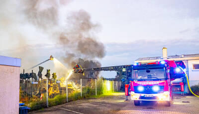 In Mosbach ist in der Nacht auf Sonntag, 21. Juli, ein Zimmerei-Betrieb abgebrannt.
