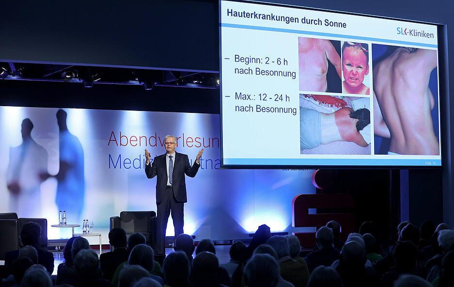 SLK-Klinikdirektor Harald Löffler berichtet über Hauterkranken und den oft sorglosen Umgang mit starker Sonneneinstrahlung. SLK-Klinikdirektor Harald Löffler berichtet über Hauterkranken und den oft sorglosen Umgang mit starker Sonneneinstrahlung.