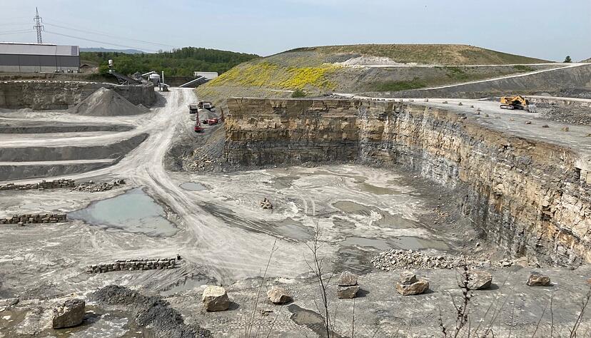 In diesem Steinbruch h&auml;tte die Anlage f&uuml;r Alt-Asphalt-Recycling gebaut werden sollen.