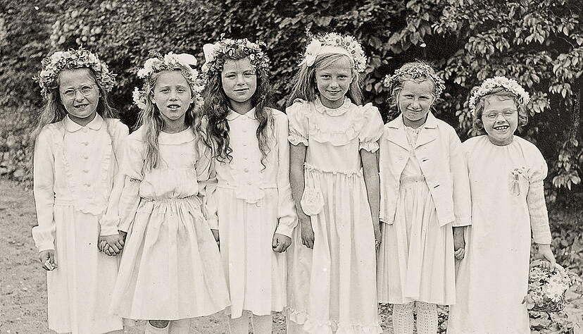 Lehrensteinsfeld Musikverein1952 mit Kinderfest (Reproduktion)
