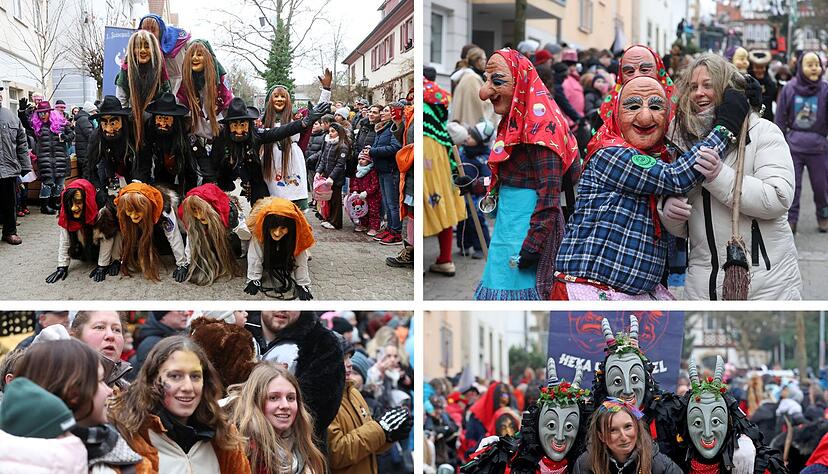 In Brackenheim kommt bei den Narren keine Kälte auf. Die Stimmung ist prächtig.