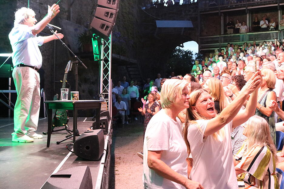 Der Weltstar und der Schlossherr Christian von Stetten sind seit vielen Jahren Freunde.