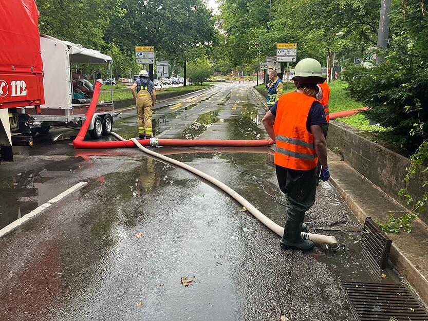 Ein Unwetter zog am Sonntagnachmittag über Heilbronn hinweg.