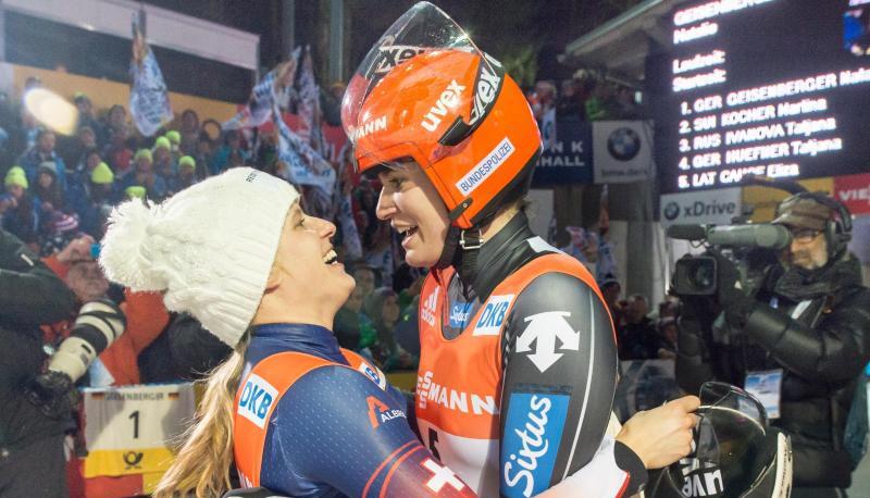 Natalie Geisenberger hat ihren WM-Titel im Rennrodeln auf ihrer Heimbahn verteidigt. Foto: Peter Kneffel