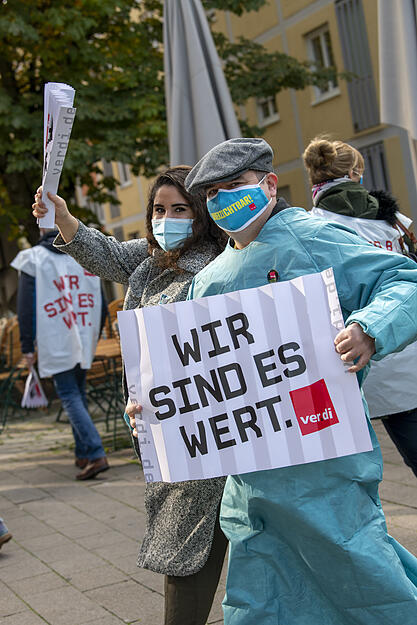 Verdi-Warnstreik in Heilbronn