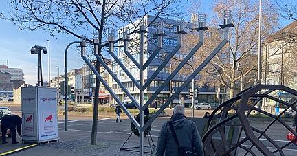 Videoüberwachnung am Synagogen-Gedenkstein in Heilbronn