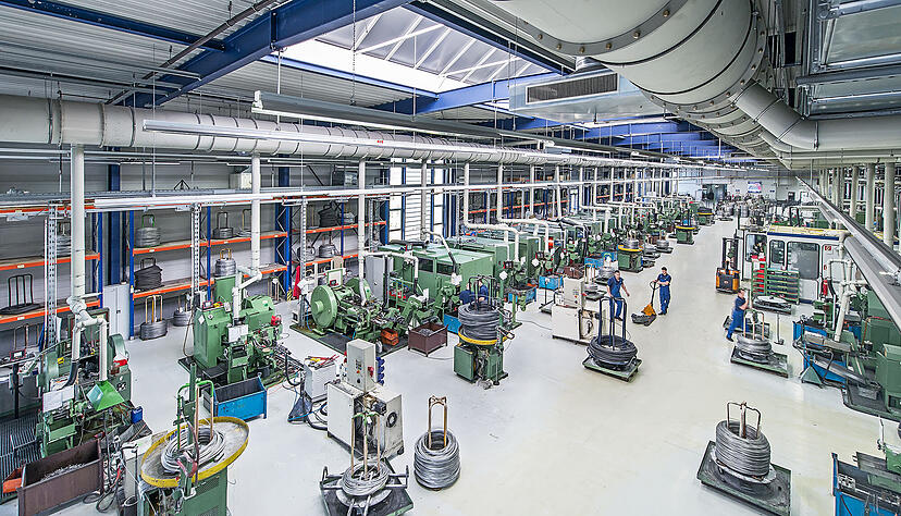 Ein Blick in die Produktionshalle von Reisser in Ingelfingen-Criesbach