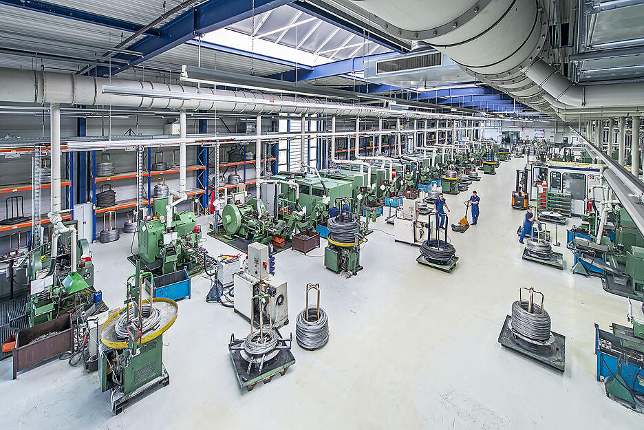 Ein Blick in die Produktionshalle von Reisser in Ingelfingen-Criesbach