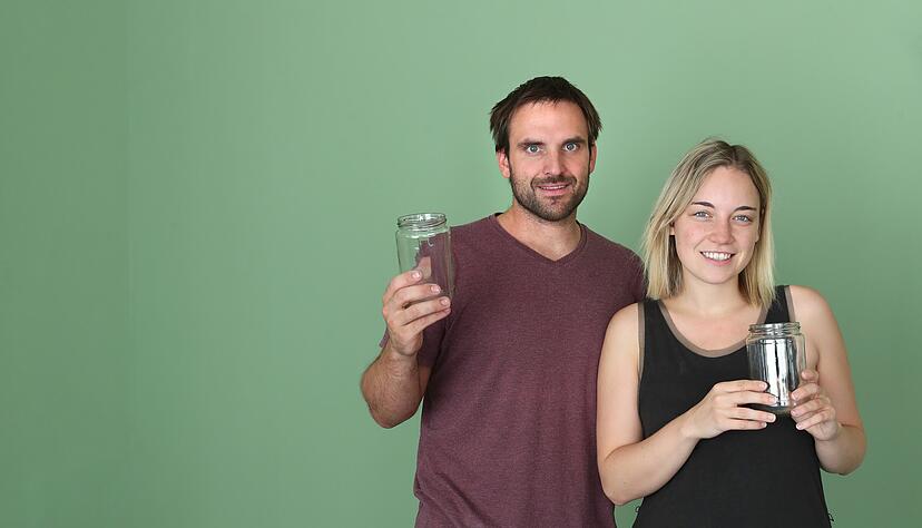 Linda Tiedemann und Patrick Wimmer eröffnen den ersten Unverpackt-Laden in Heilbronn. Foto: Andreas Veigel