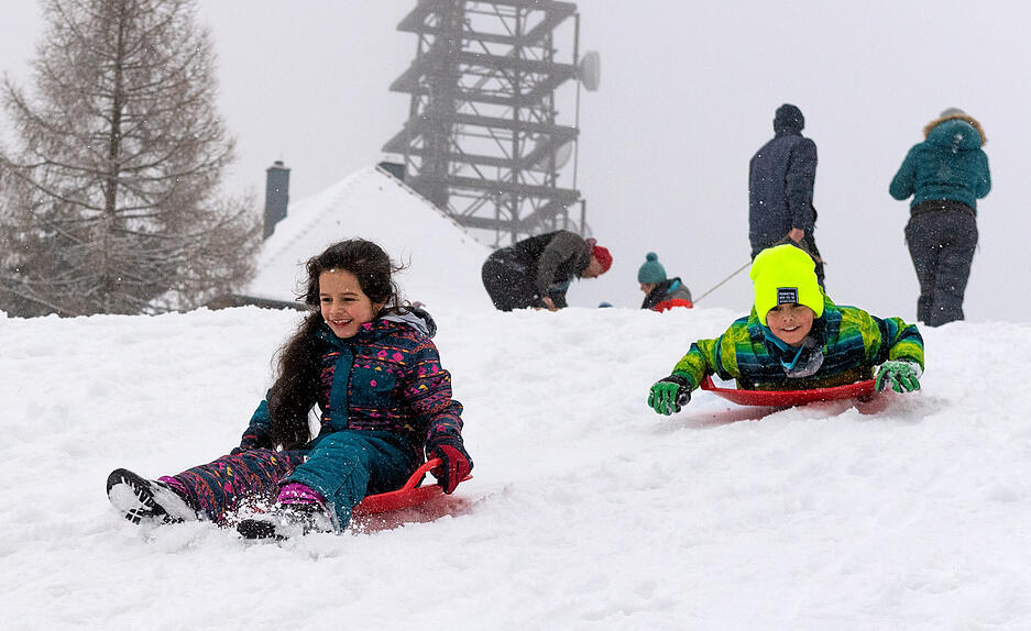 Schnee am Stocksberg am 17. Januar