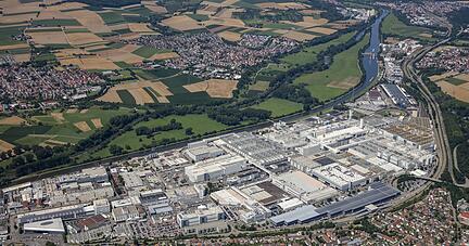 Mit knapp 17?000 Angestellten ist Audi in Neckarsulm der gr&ouml;&szlig;te Arbeitgeber in der Region. Hier werden derzeit vor allem die gro&szlig;en Baureihen A6, A7 und A8 gefertigt.
Foto: Audi