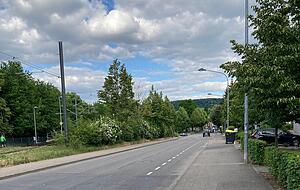 Ein Schutzstreifen an der Heilbronner Bismarckstraße. Wer sich auskennt, nimmt eher den separaten Radweg auf der anderen Straßenseite.