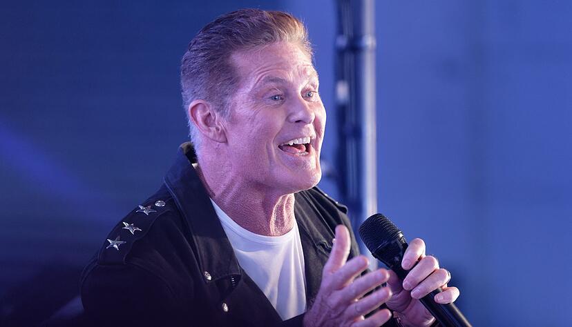 David Hasselhoff, US-Schauspieler und Sänger, bei einem Auftritt. David Hasselhoff, US-Schauspieler und Sänger, bei einem Auftritt.