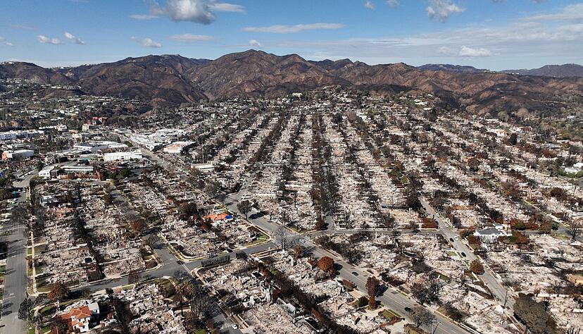 Im vorigen Januar hatten verheerende Br&auml;nde ganze Viertel von Los Angeles verw&uuml;stet. (Archivbild)