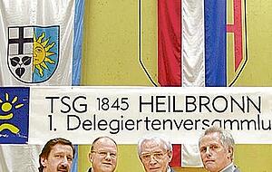 Die Macher der Vereinsfusion 2001 (v.l.): Kurt Bauer, Kurt Scheffler, Erwin Römmele und Manfred Glaser. Foto: Sattar Die Macher der Vereinsfusion 2001 (v.l.): Kurt Bauer, Kurt Scheffler, Erwin Römmele und Manfred Glaser. Foto: Sattar