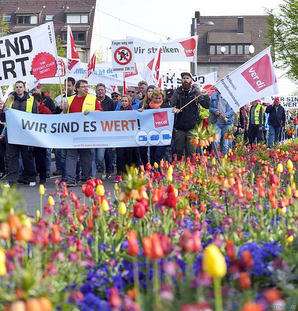 Verdi-Warnstreik in Heilbronn Verdi-Warnstreik in Heilbronn