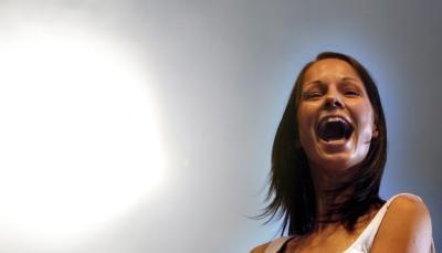Christina St&uuml;rmer bei einem Konzert.