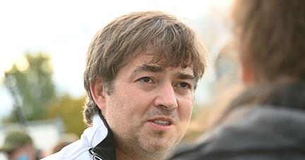 Michael Ballweg, Initiator von Querdenken, gibt ein Interview. Michael Ballweg, Initiator von Querdenken, gibt ein Interview.