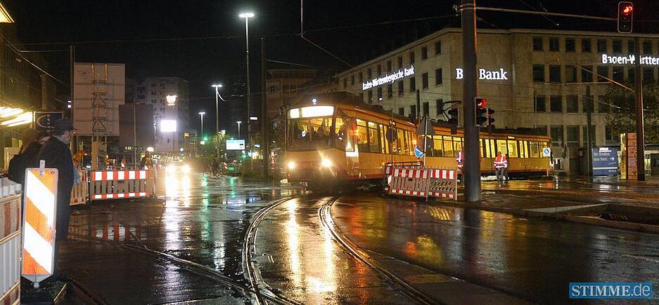 04.11.: Erste Testfahrt auf der neuen Stadtbahntrasse Nord.