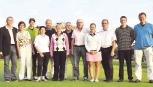 So sehen Sieger aus: Der Golfclub Sinsheim Buchenauerhof ermittelte seine Clubmeister. Bei den Herren dominierte Florian Heitz aus Eppingen.Foto: privat