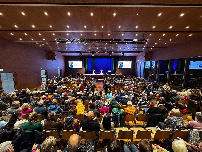 Der Vortrag bei der Bürger-Uni Heilbronn mit Professor Ortwin Renn lockte rund 500 Personen in die Aula.