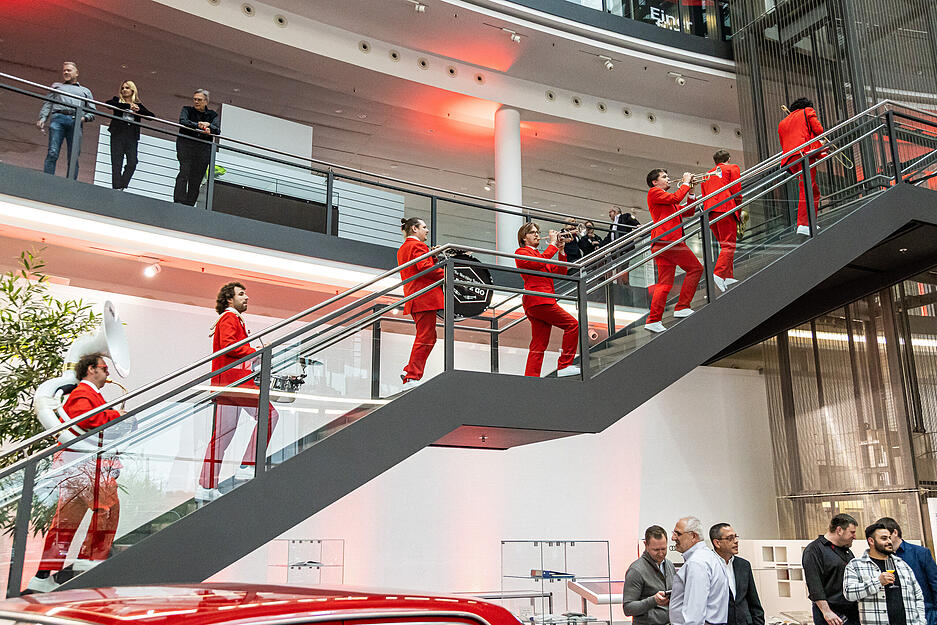 Die IG Metall feiert mit 240 Gästen im Audi-Forum den 50. Jahrestag des Marsches auf Heilbronn.