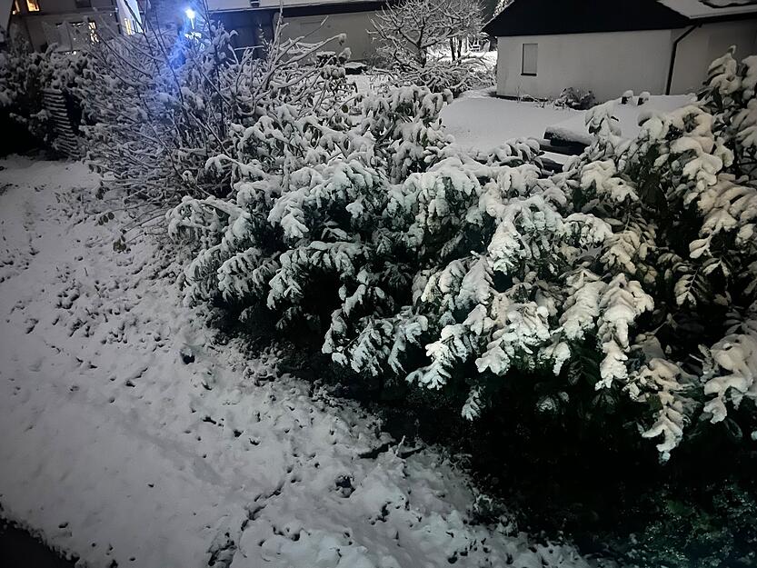 Schnee in Roigheim.