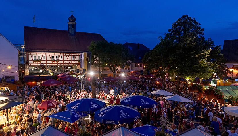 Im Weinzelt auf dem Weinfest in Erlenbach soll Samstagnacht der Hitlergruß gezeigt worden sein. Die Kriminalpolizei sucht Zeugen.
Foto: Mario Berger