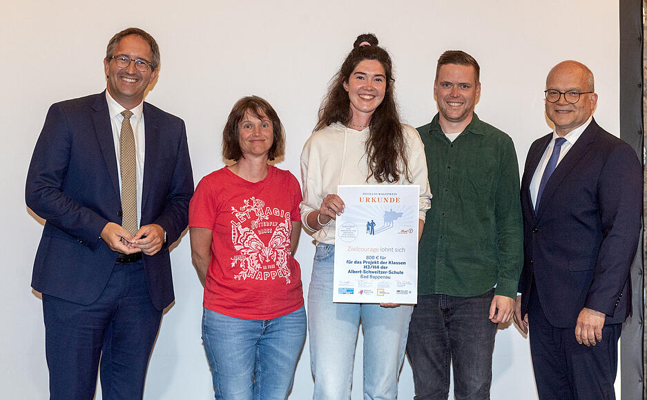 Zivilcouragepreis: Heilbronner Land ehrt Sch&uuml;ler und B&uuml;rger