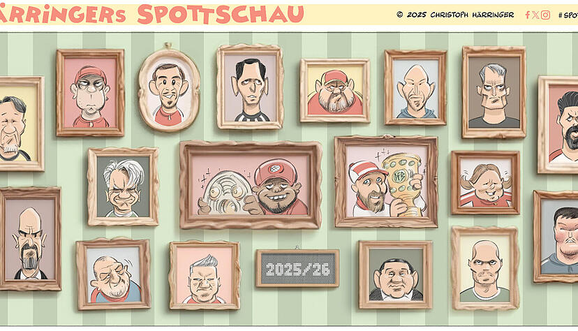 Jeden Samstag erscheint die Spottschau von Christoph H&auml;rringer - seit 20 Jahren.