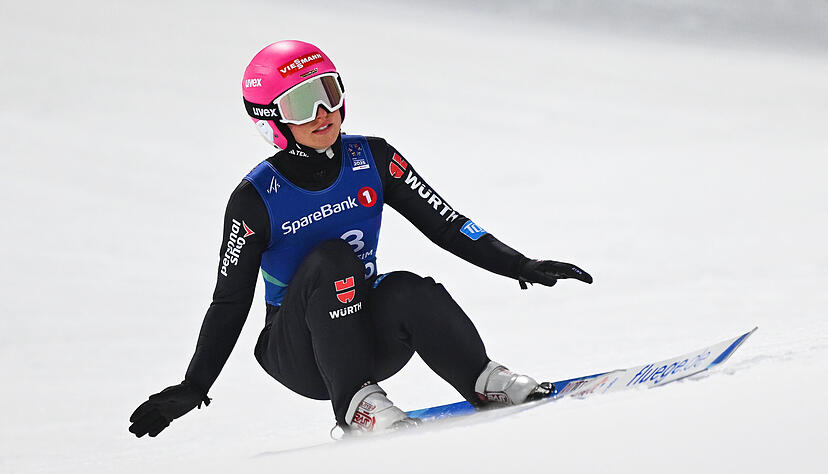 Alles gegeben: Nathalie Armbruster belegt bei der WM-Premiere des Massenstarts in der Kombination Platz sechs.