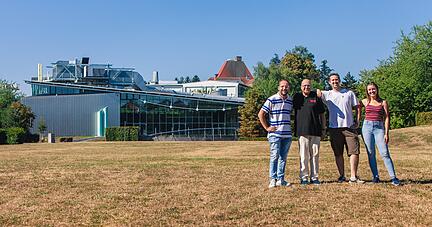 Möglich machen den Charity-Rave (von links): Steffen Heinrich (Stadt Brackenheim), Norbert Bickel, Jonathan Berden und Nova Albrecht (Surrounded Events).
Foto: Bihr