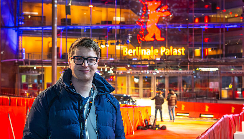 Seit Mittwoch mit einer Mappe voller Projekte unterwegs auf der Berlinale: Joshua Krull, Gesch&auml;ftsf&uuml;hrer Fiction bei Imagis.