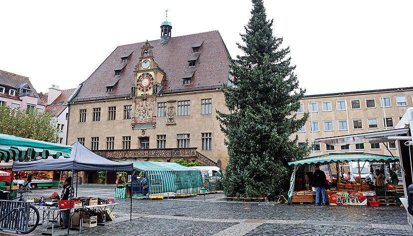 In Heilbronn und den acht Stadtteilen werden insgesamt 15 Weihnachtsbäume aufgestellt.
