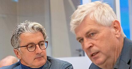 Rupert Stadler (links) geht ebenso in Revision wie Wolfgang Hatz. In seinem Fall geht auch die Staatsanwaltschaft gegen das Urteil vor.
Foto: dpa Rupert Stadler (links) geht ebenso in Revision wie Wolfgang Hatz. In seinem Fall geht auch die Staatsanwaltschaft gegen das Urteil vor.
Foto: dpa