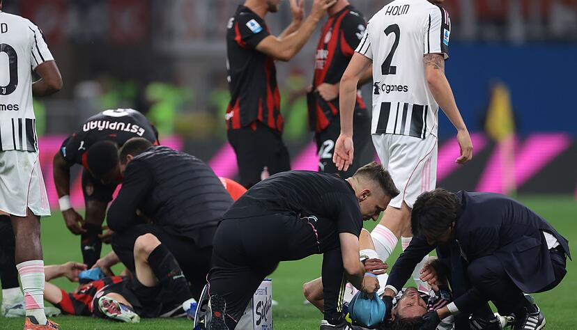 Modric verletzte sich bei einem Zusammenprall im Spiel gegen Juventus Turin.