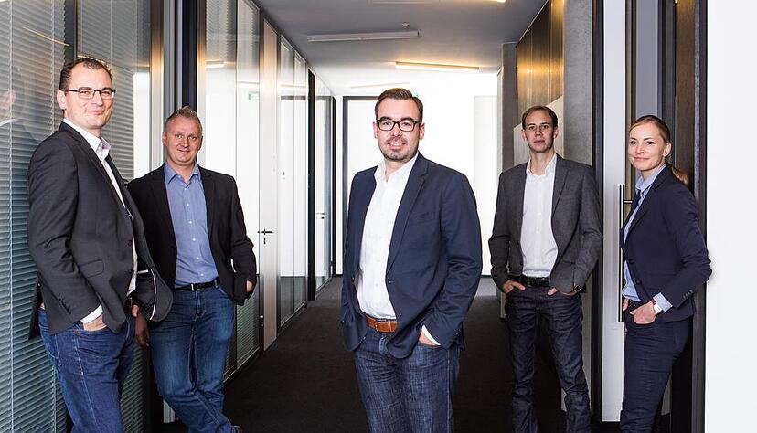 Engagieren sich im Jahr 2017 zusammen f&uuml;r die Region Heilbronn-Franken (von links): Marcus Schmidt, J&ouml;rg Schaffitzel, Michael Layer, Michael B&ouml;gner und Annabel Schomburg. Foto: privat