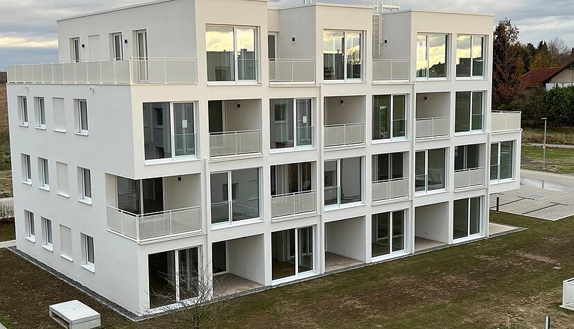 Eines von vier Geb&auml;uden mit insgesamt 52 Wohnungen &ndash; im h&ouml;herpreisigen Segment &ndash;, das aktuell in Gaisbach von der Kreisbau umgesetzt wird.