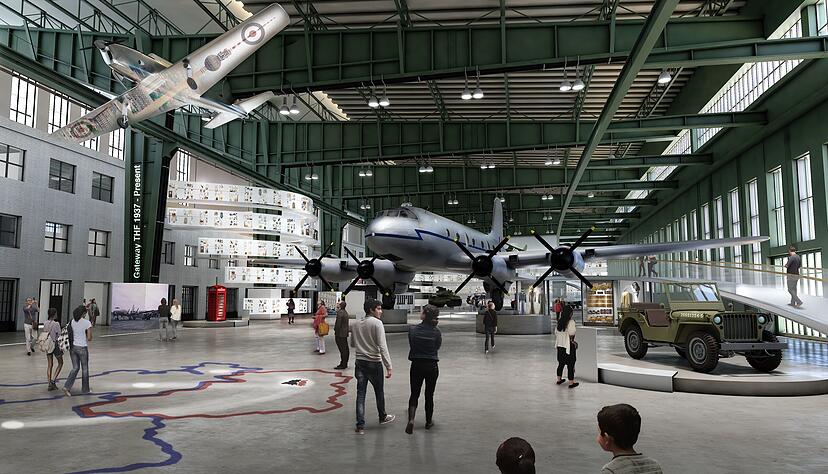 Vision für die zukünftige Dauerausstellung im Hangar 7 des Flughafens Tempelhof Vision für die zukünftige Dauerausstellung im Hangar 7 des Flughafens Tempelhof