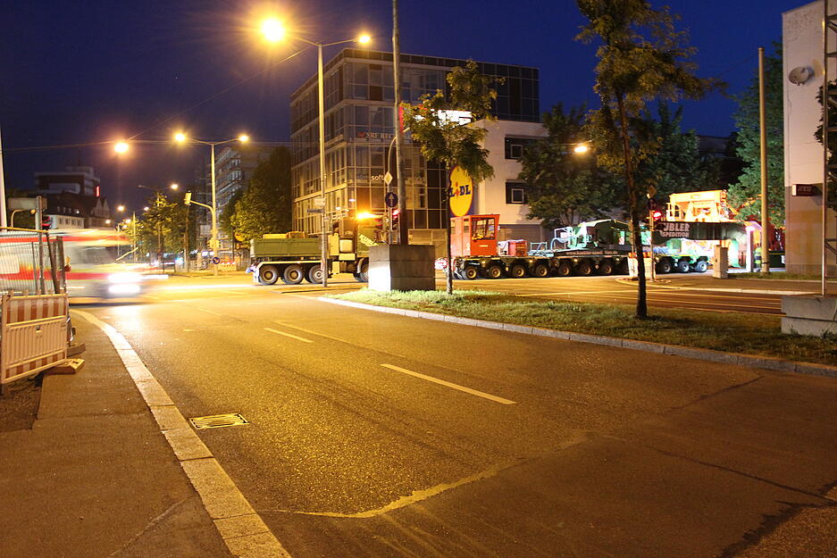 Schwertransport durch die Region