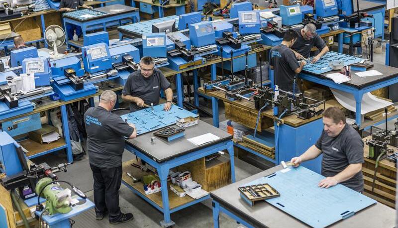In Heilbronn-B&ouml;ckingen schl&auml;gt das Herz der Marbach-Gruppe. 600 Besch&auml;ftigte arbeiten hier vor allem in der Stanzformtechnik und im Werkzeugbau.
Foto: Marbach
