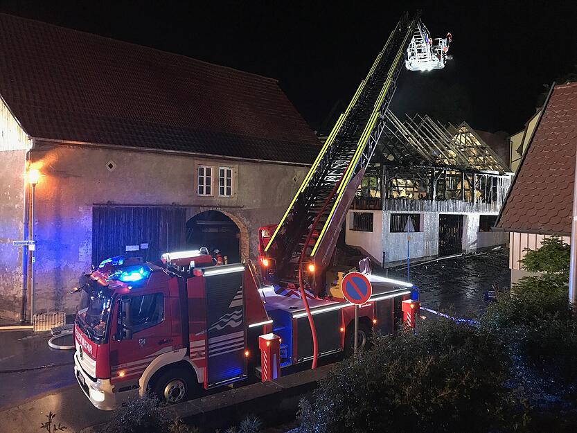 Scheunenbrand in Gundelsheim