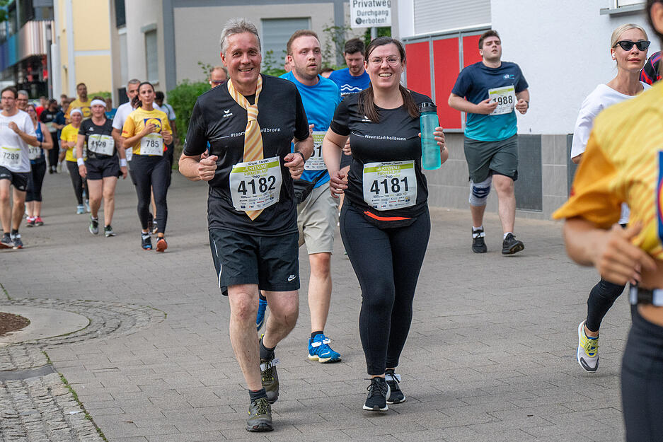 Einmal im Jahr findet der Stimme-Firmenlauf in Heilbronn statt. Einmal im Jahr findet der Stimme-Firmenlauf in Heilbronn statt.