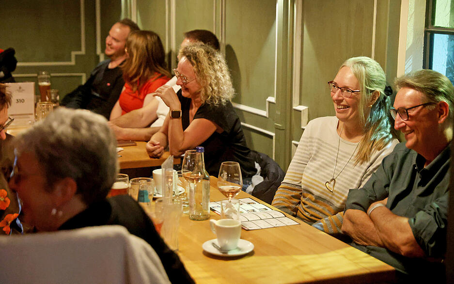 Henning Schmidtke sorgte für gute Stimmung im Brauhaus Neckarsulm. Henning Schmidtke sorgte für gute Stimmung im Brauhaus Neckarsulm.